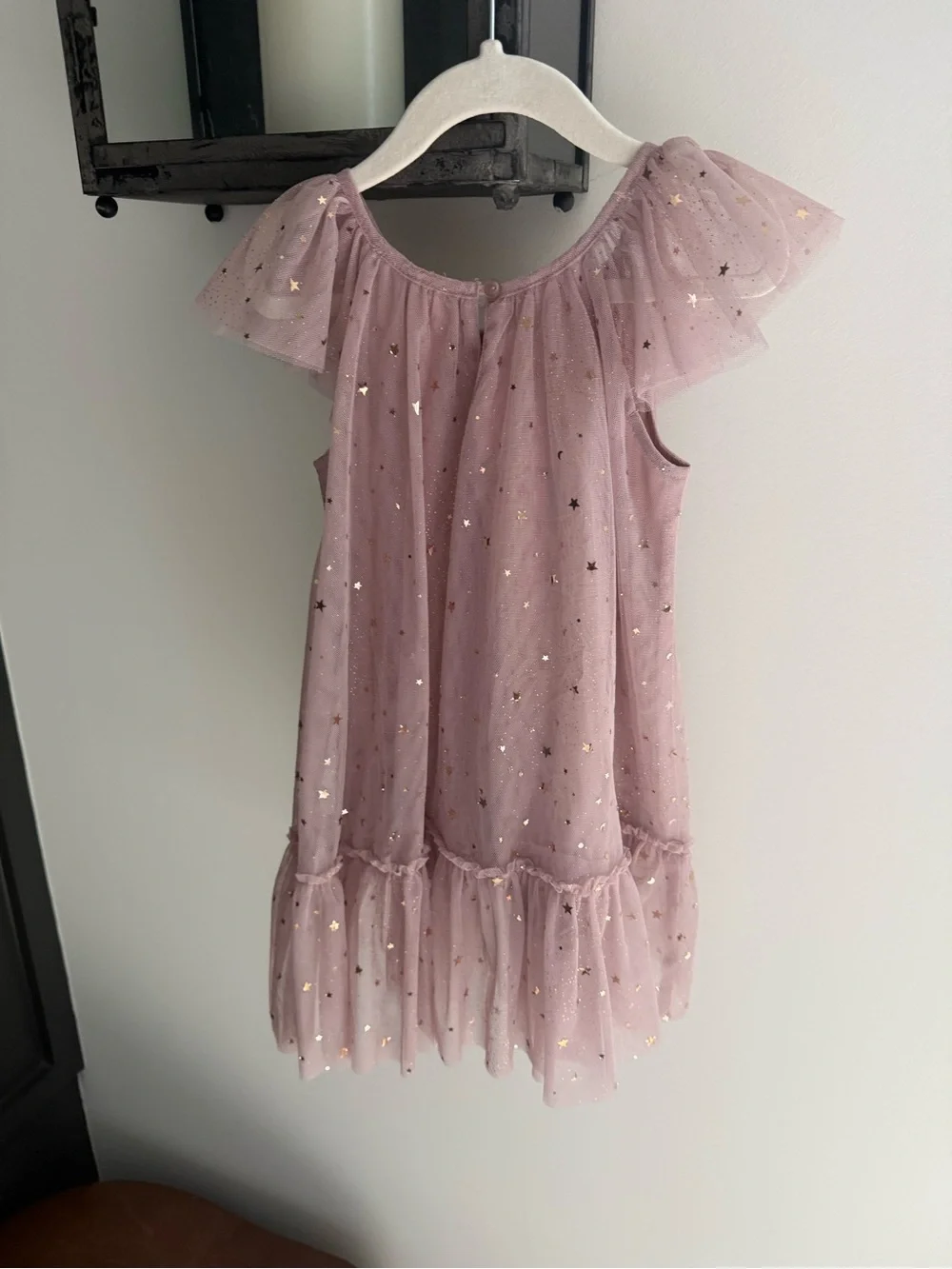Noralee Dusty Rose Tulle Starry Girl's Dress